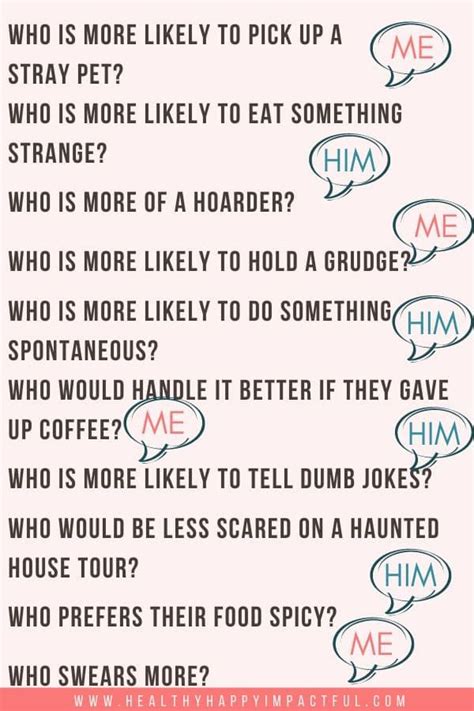 150 Fun Couples Challenge Questions (Instagram, .